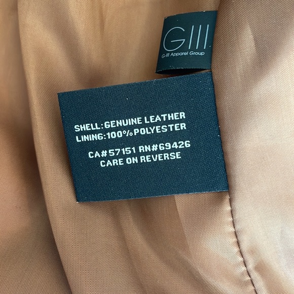 NWT Brown camel color Wilson leather jacket Size L. - Picture 5 of 11